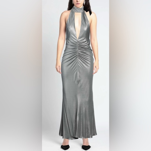 Halter neck  open-back evening dress NWT IT44/US 8 - Picture 6 of 14